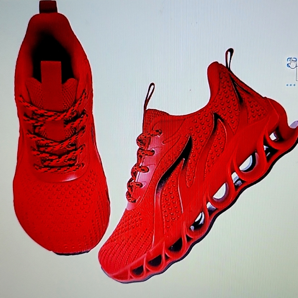 Misha Belle red black boy girl running shoes sneaker athletic lightweight 4 NEW…